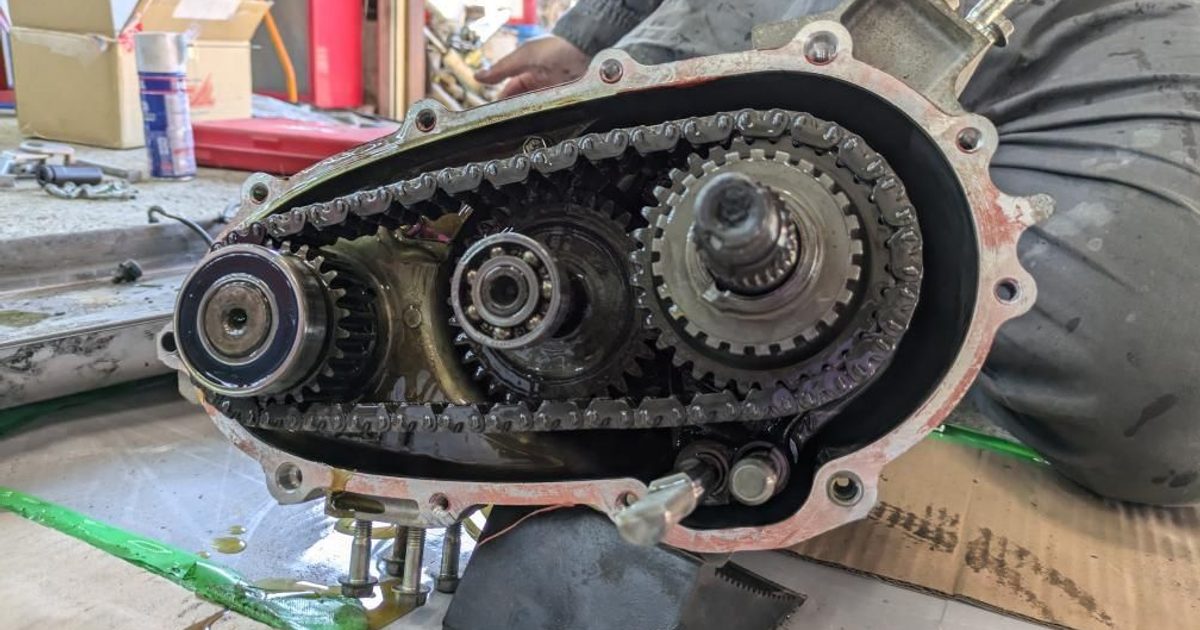 JB23 ジムニー トランスファー ダウンギア組み換え（2台）｜作業事例