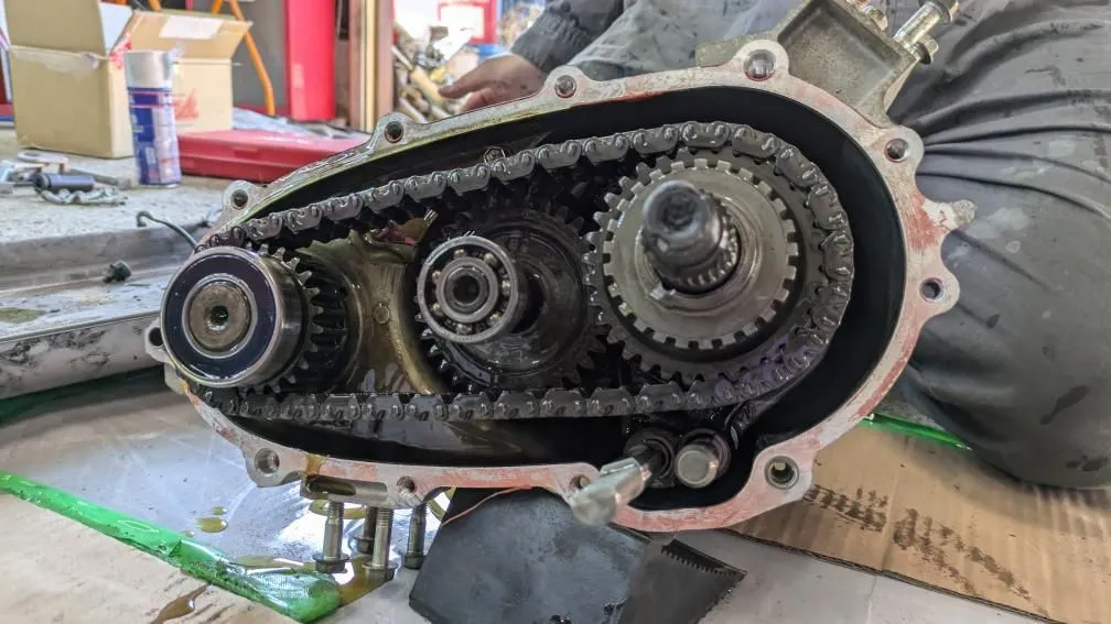 JB23 ジムニー トランスファー ダウンギア組み換え（2台）｜作業事例